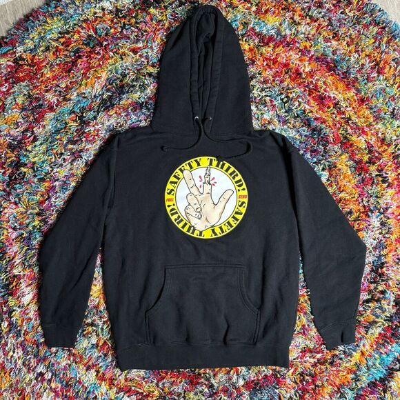 Full Send Other - Full Send Nelk Boys Hoodie Safety Third Men L Black Steve Salim Fleece Pullover